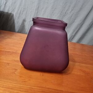 Rosie Posie Purple Frosted 4 Inch Vase Decorative Pot Floral Arrangments!